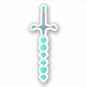 Jade Zwaard van de Paladin Tafeltop RPG Sticker (Voorkant)