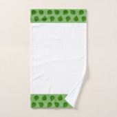 Jadeboombladeren op groen en wit bad handdoek (Handdoek)