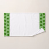 Jadeboombladeren op groen en wit bad handdoek (Handdoek)
