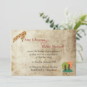 Jaded Fairy Tale Castle Wedding Invitation Kaart (Staand voorkant)