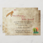 Jaded Fairy Tale Castle Wedding Invitation Kaart (Voorkant / Achterkant)