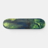 Jaded Lover 1 Deep Green Abstract Skateboard Deck (Horizontaal)