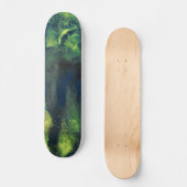 Jaded Lover 1 Deep Green Abstract Skateboard Deck (Voorkant)