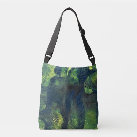 Jaded Lover 1 Diepgroene Abstracte Canvas tas (Voorkant)
