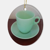 Jadeite Fire-King Cup Saucer Keramisch Ornament (Links)