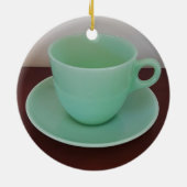 Jadeite Fire-King Cup Saucer Keramisch Ornament (Achterkant)