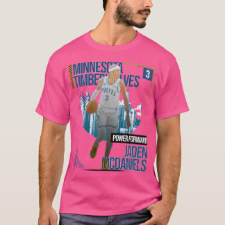 Jaden Mcdaniels Basketbal Art Timberwolve 1 T-shirt