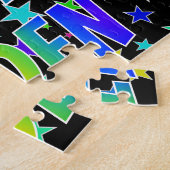 "JADEN" Voornaam, geun "HAPPY BIRTHDAY" Legpuzzel (Zijkant)