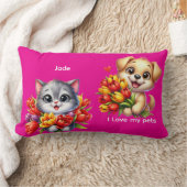 Jade's "I Love My Pets" Decorative Pillow Kussen (Deken)