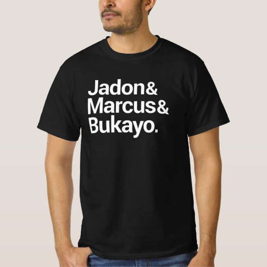 Jadon & Marcus & Bukayo Shirt, Jadon Marcus Bukayo T-shirt (Voorkant)