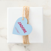 J'adore blauw hart leuk schattig Valentijnsdag cus Bedankjes Labels (In situ)