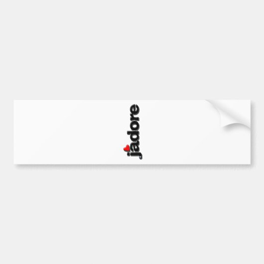 jadore bumpersticker (Voorkant)