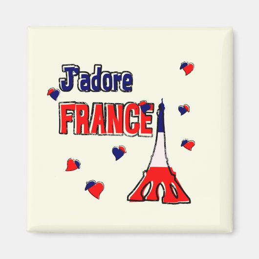 J'Adore France Magneet (Voorkant)