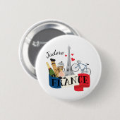 Jadore France Ronde Button 5,7 Cm (Voorkant /achterkant)
