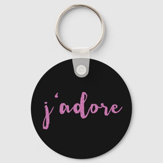 J'adore French Gezegde Sleutelhanger (Voorkant)