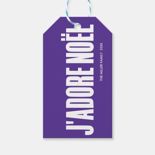 J'adore Noël. Cadeaulabel (Voorkant)