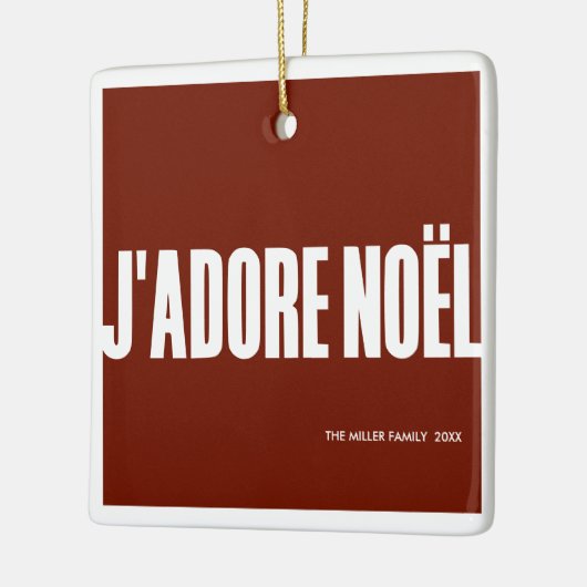 J'adore Noël. Keramisch Ornament (Links)