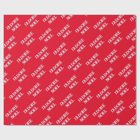 J'adore Noel kerstinpakpapier Cadeaupapier (Vlak)