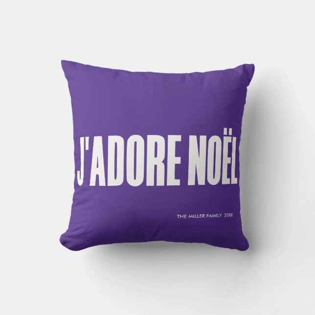 J'adore Noël. Kussen (Voorkant)