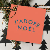 J'adore Noel | Modern Love Kerstroet en marine Bedankjes Labels