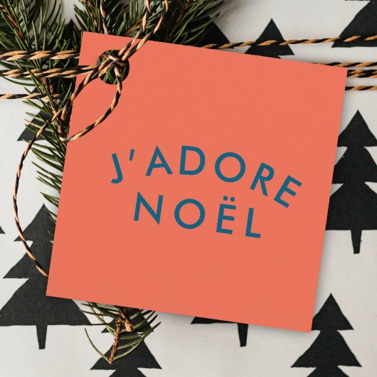 J'adore Noel | Modern Love Kerstroet en marine Bedankjes Labels