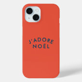 J'adore Noel | Modern Love Kerstroet en marine Case-Mate iPhone Case (Achterkant)