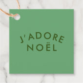 J'adore Noel | Modern minimalistisch liefdesprogra Bedankjes Labels (Voorkant)
