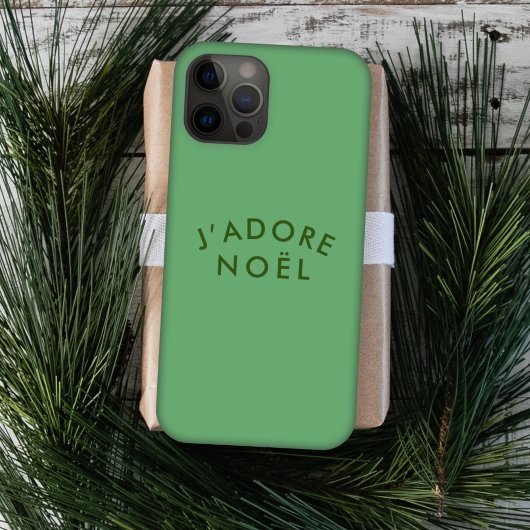 J'adore Noel | Modern minimalistisch liefdesprogra Case-Mate iPhone Case