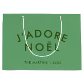J'adore Noel | Modern minimalistisch liefdesprogra Groot Cadeauzakje (Voorkant)