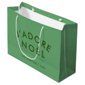 J'adore Noel | Modern minimalistisch liefdesprogra Groot Cadeauzakje (Voorkant Gekanteld)