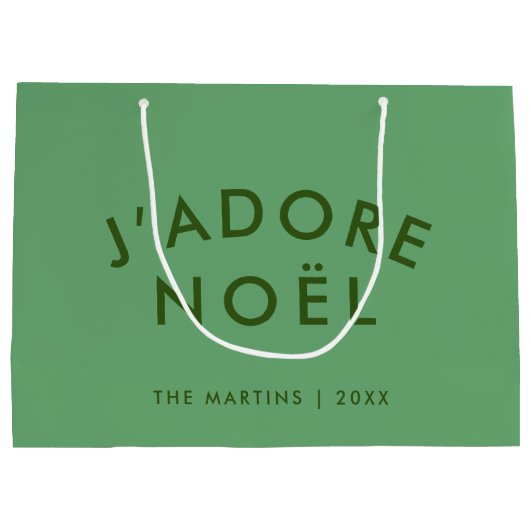 J'adore Noel | Modern minimalistisch liefdesprogra Groot Cadeauzakje (Achterkant)