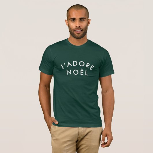 J'adore Noel | Moderne kerstfeestdagen T-shirt (Voorkant volledig)