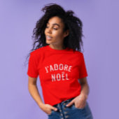 J'adore Noel | Moderne kerstfeestelijke feestdagen T-shirt