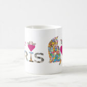 J'adore Paris, Cats in Love, Hearts Butterflies Koffiemok (Center)