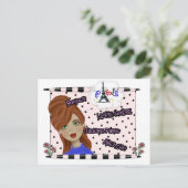J'adore Paris Diva Briefkaart (Staand voorkant)