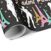 J'ADORE PARIS EIFFELTOREN ONTWERP CADEAUPAPIER (Rol Hoek)