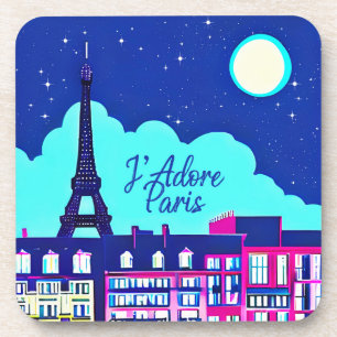 J'adore Paris - Fantasie Parijs onder een volle ma Bier Onderzetter