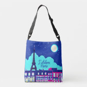 J'adore Paris - Fantasie Parijs onder een volle ma Crossbody Tas (Achterkant)
