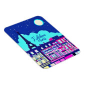 J'adore Paris - Fantasie Parijs onder een volle ma Magneet (Rechterzijde)