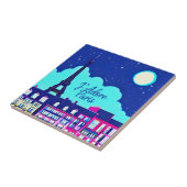 J'adore Paris - Fantasie Parijs onder een volle ma Tegeltje (Zijkant)