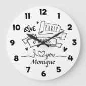 J'Adore Paris Ik hou van je Paris Grote Klok (Voorkant)