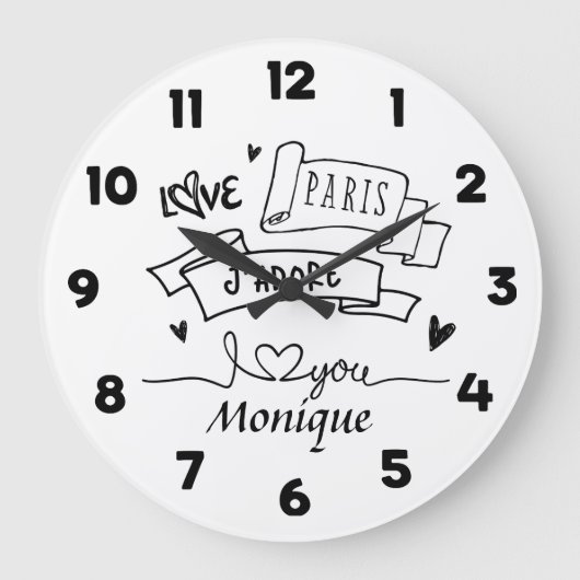 J'Adore Paris Ik hou van je Paris Grote Klok (Voorkant)