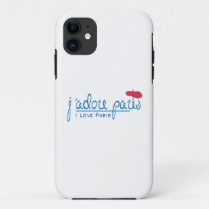 j'adore Paris (ik hou van Parijs) met rode bessen Case-Mate iPhone Case