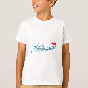 j'adore Paris (ik hou van Parijs) met rode bessen T-shirt