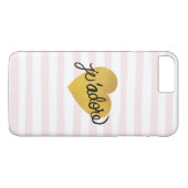 J'adore Quote | Zwart-gouden hart Case-Mate iPhone Case (Achterkant (Horizontaal))