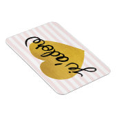 J'adore Quote | Zwart-gouden hart Magneet (Rechterzijde)