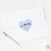 J'adore schattig Valentijnsdag aangepaste conversa Hart Sticker (Envelop)