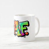 JAF graffiti stijl - kleurrijke urban art typograf Koffiemok (Voorkant rechts)