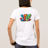 JAF graffiti stijl - kleurrijke urban art typograf T-shirt (Achterkant)