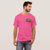 JAF graffiti stijl - kleurrijke urban art typograf T-shirt (Voorkant volledig)